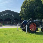 Murton Park entrance with vintage tractor