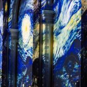 Starry Night projections on building walls