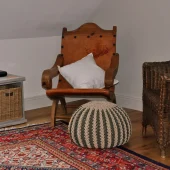 Cozy living room with chairs and TV