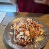 Delicious chocolate dessert on a plate